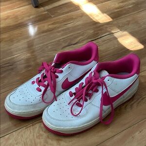 Nike White and Pink Athletic Shoes